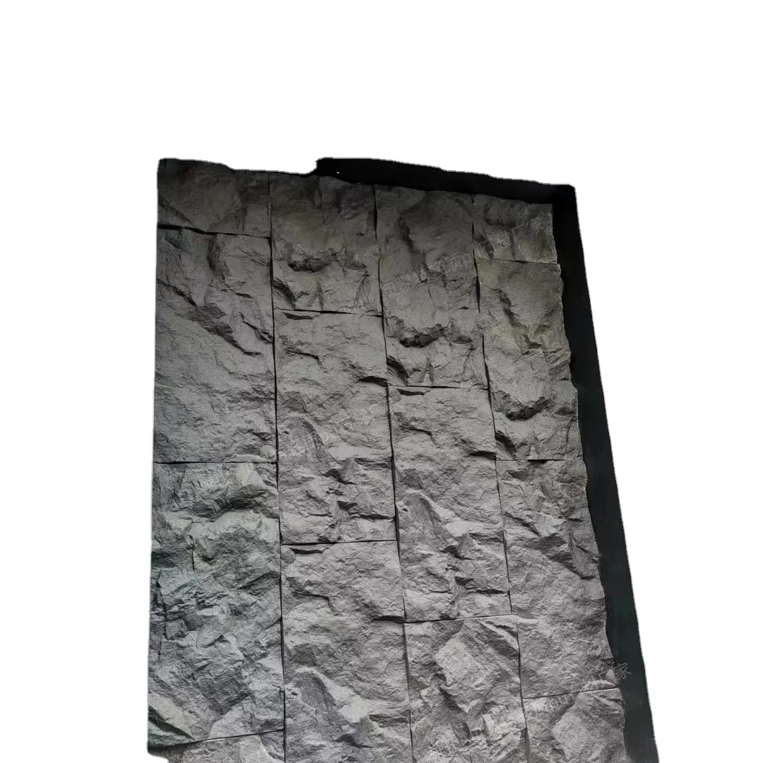 2900*600 Interior and Exterior Polyurethane Wall Panels PU Mountain Rock Decorative Faux Stone Panel in Low Price