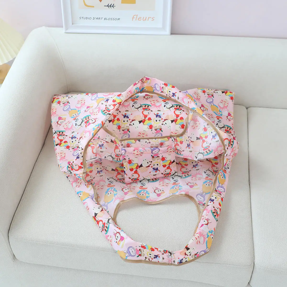 New spot Japanese cartoon shopping bag folding environmental tote bag doll oversized shopping bag