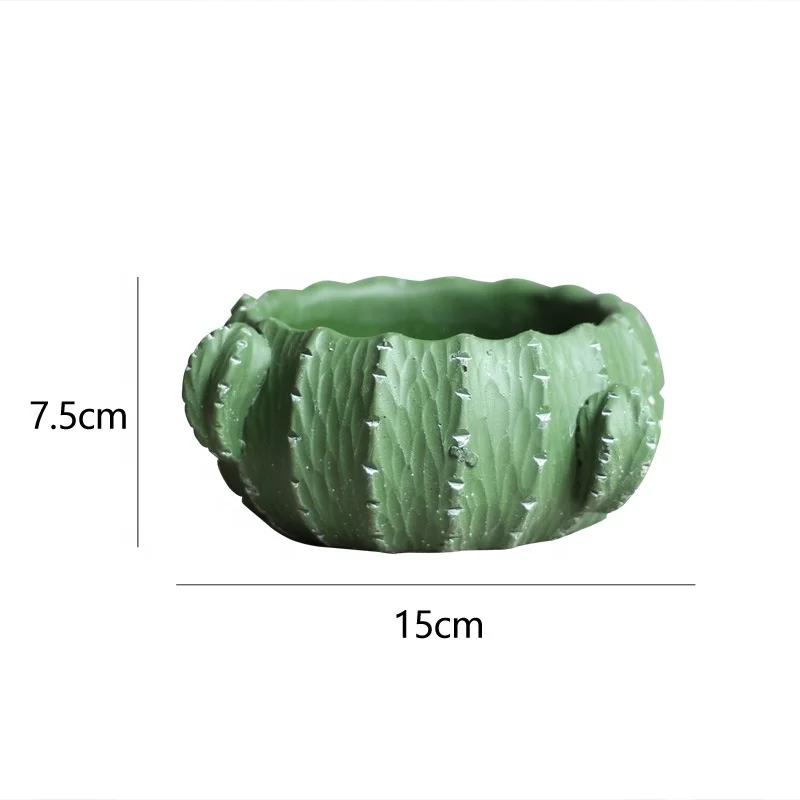 Handicarfs Planter Garden and outdoor Bonsia  Polyresin Cactus Figurines Flowerpot Office Flowerpot