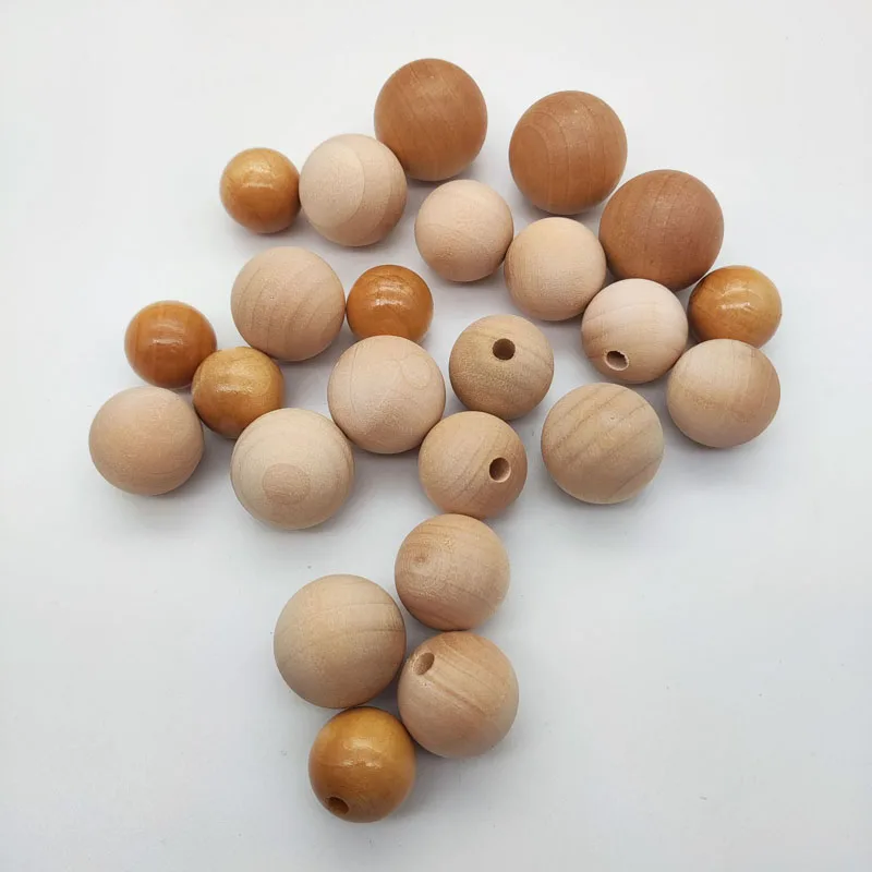 100mm Wooden Beads Unfinished Split Round Wood Balls For Furniture Craft Painting