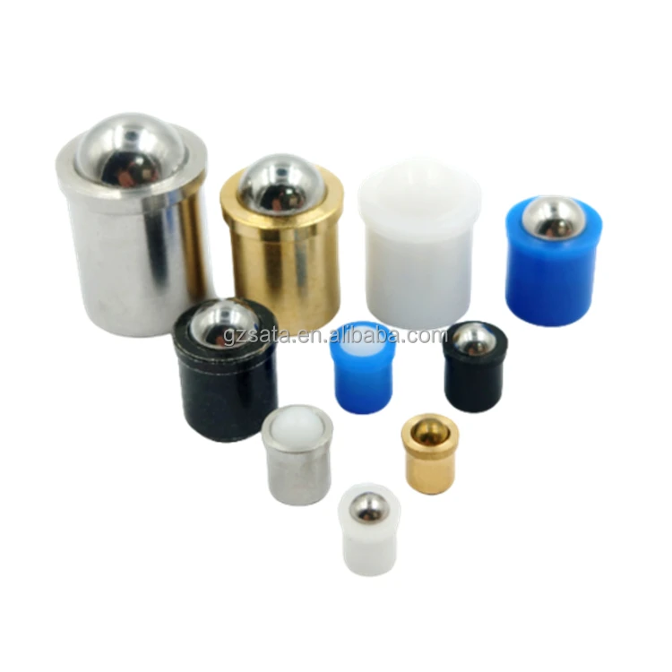 Stainless steel press fit ball nose spring plungers