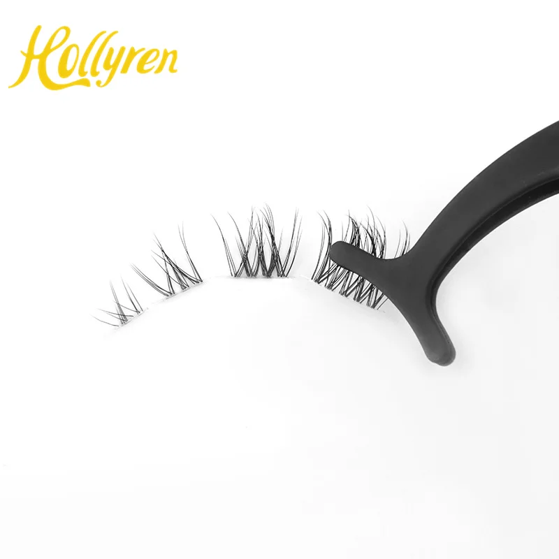 DIY Faux Mink Individual 3D Segmentes Lashes Wholesale Extra Fine Band Eyelashes Pre-cut Thin and Clear Band cluster lash kit