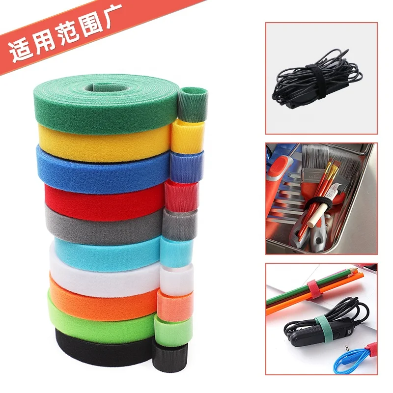 Customized Hook And Loop Patches Fastener Sewing Hook And Loop Nylon Fastener Tape Back To Back Self Adhesive Double Side