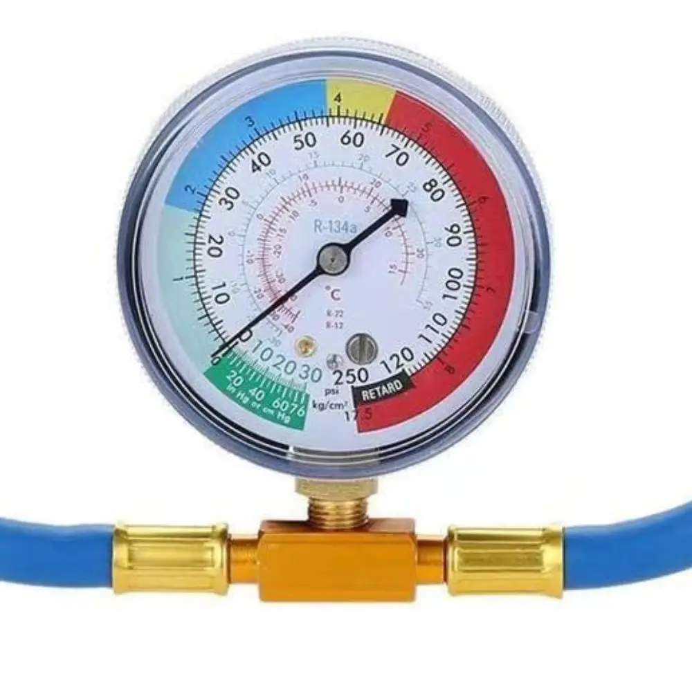 WZAUTO High Quality R134a Car Ac Refrigerant Charge Hose Kit Recharge Hose With Gauge