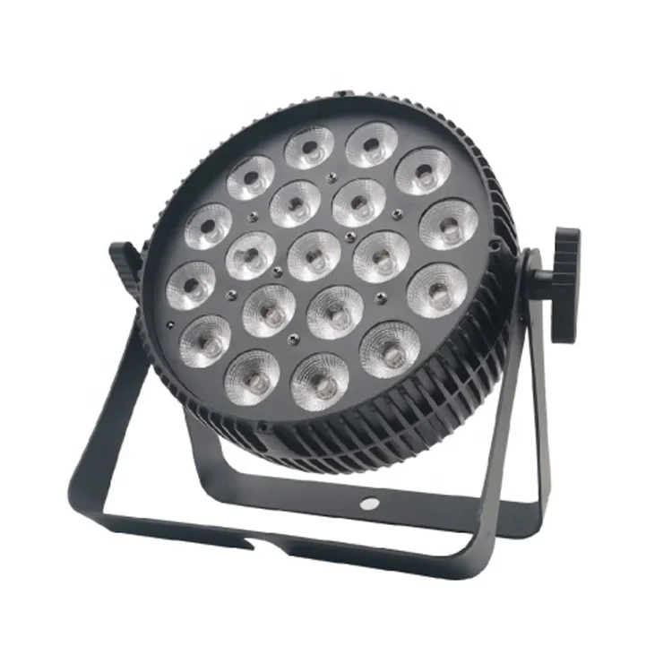 Fanless 19x12w RGBWAUV 6in1 led flat par stage lighting indoor powercon high lumen output led par 64 light