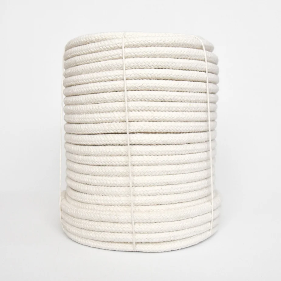 8mm 12mmand 15 mm BRAIDED cotton rope natural white for XL macrame cord and  massive braided natural rope