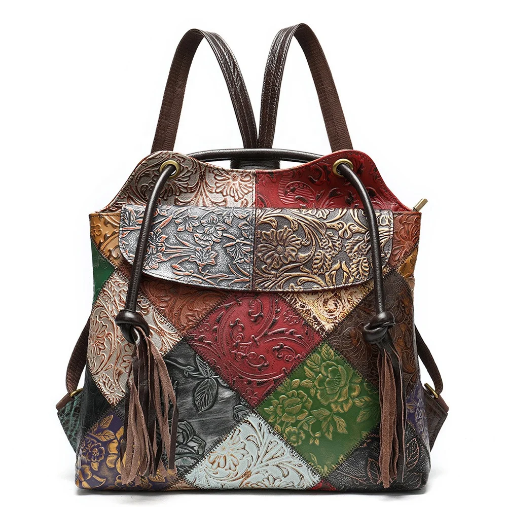 Daily Use Stylish Shoulder Bag Luxury Genuine Leather Women Backpacks Bag For Outdoor