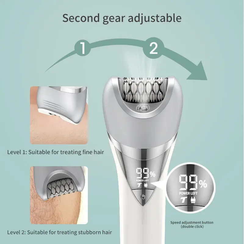 Lanumi 727 7 in 1 Grooming Kit epilator for women lady shaver washable Lady Care bikini body face hair removal shaver for women