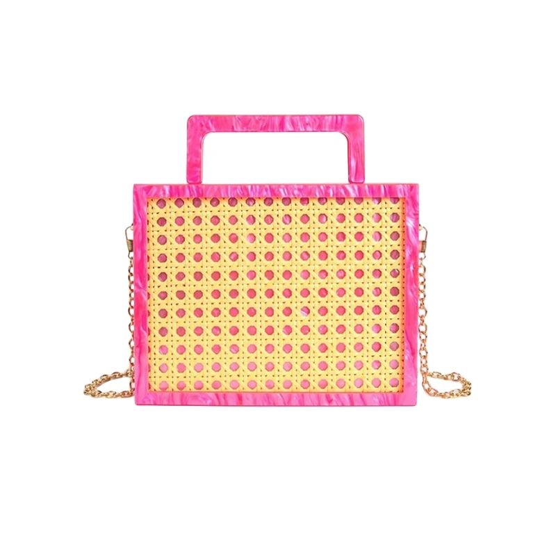 Rattan cane handbags designer bags wallet purse handbags luxury acrylic clutch bag evening bags for women