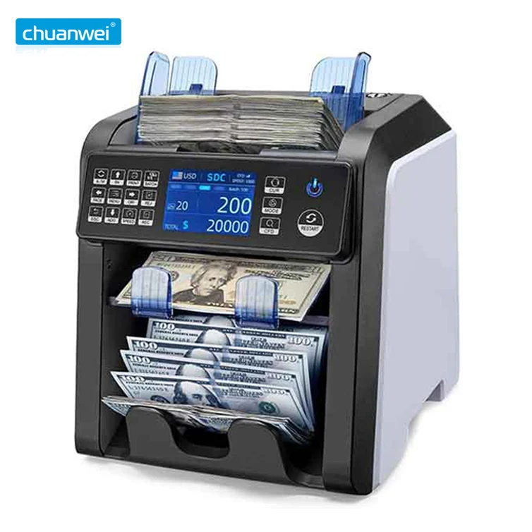 Al-L-950 Hot sale Chuanwei Machine ARS Bill Counter Mix bill value money cash count money counting machine Banknote counter
