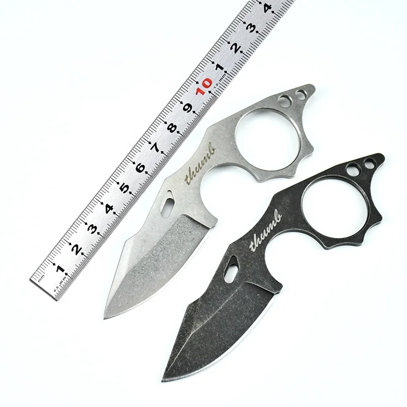 2025 NEW PL Mini EDC Fixed Blade Knife 9Cr18 Steel Necklace Camping Tactical Pocket Knife with K Sheath