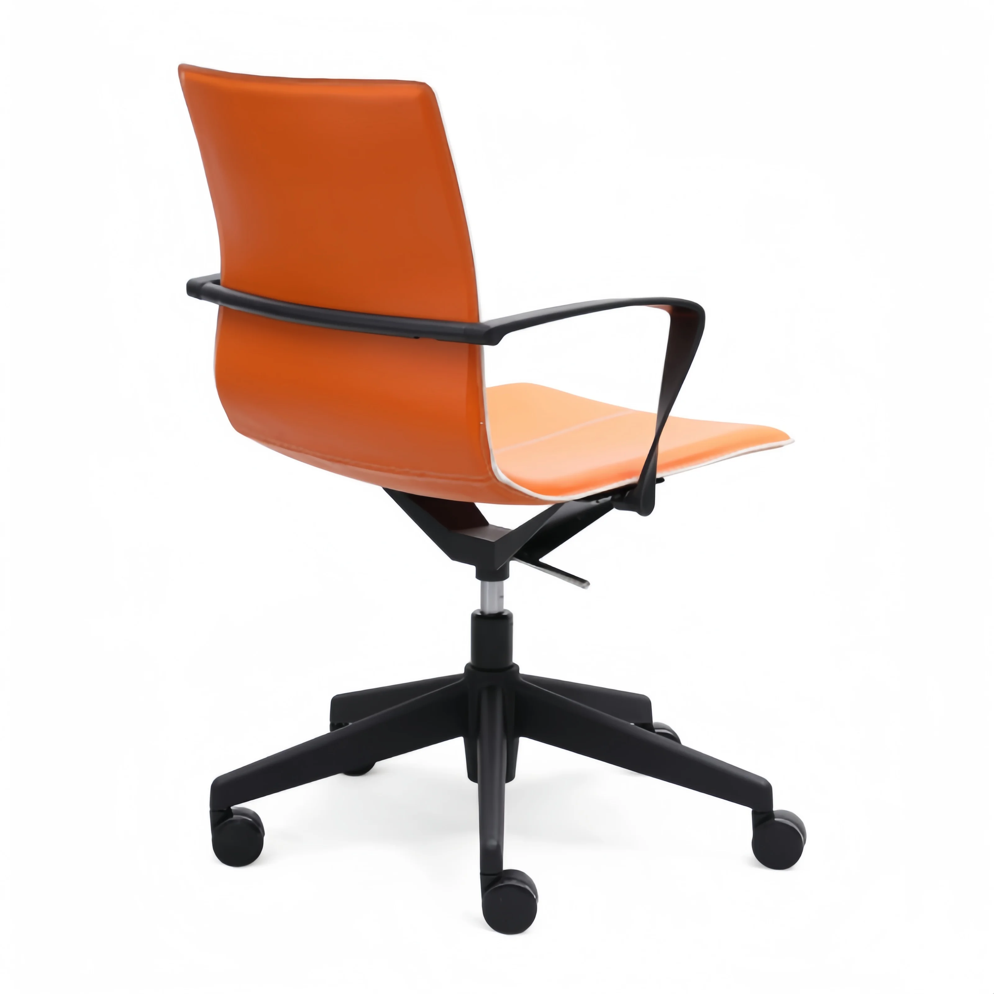 Durable Rotating Wheel Office Chair with Fixed Armrests Modern Design for Home School and Living Room Visitor Waiting Furniture