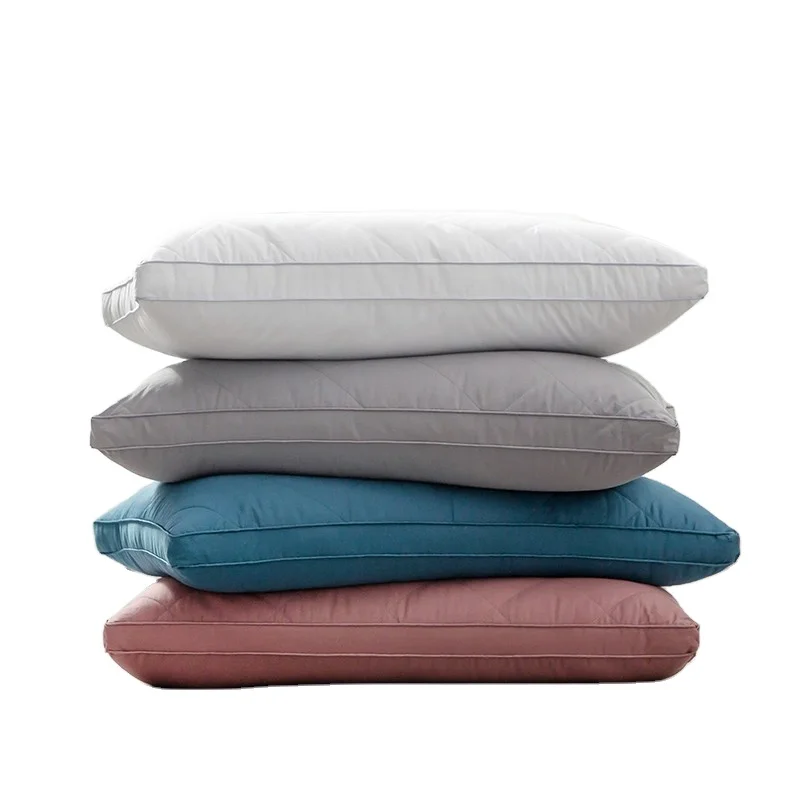 High Resilience Cotton Fabric Soft Plush Pillow with Fiber Filling