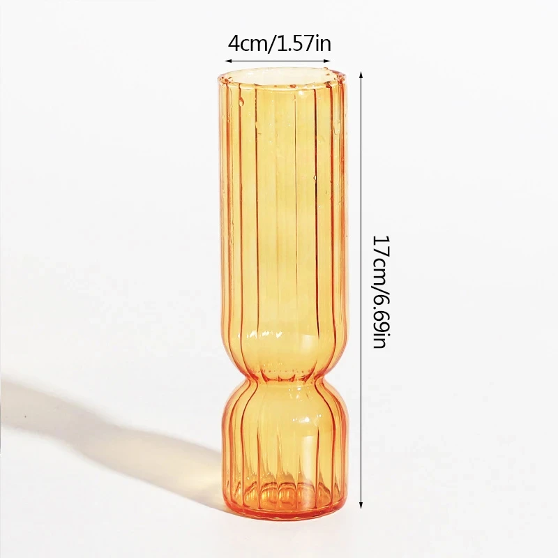 Source factory Nordic Glass Vase Colored Transparent Flower Arrangement Container Home Decoration