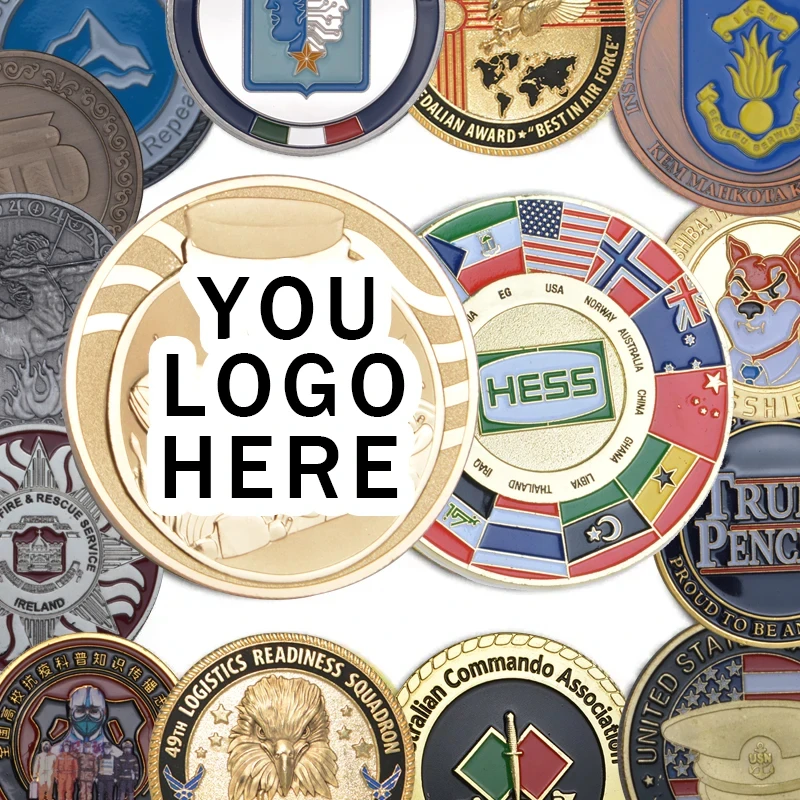 Stock Mould Factory Custom Solid Metal Zinc Alloy Brass Steel Gold Silver Copper Coin Blank Sublimation Coin For wholesale