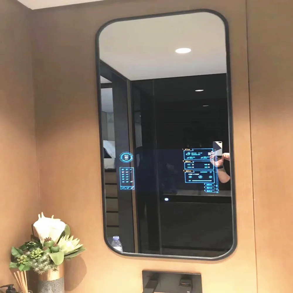 Interactive Advertising Android Barber TV Magic Smart Touch Screen Mirror with