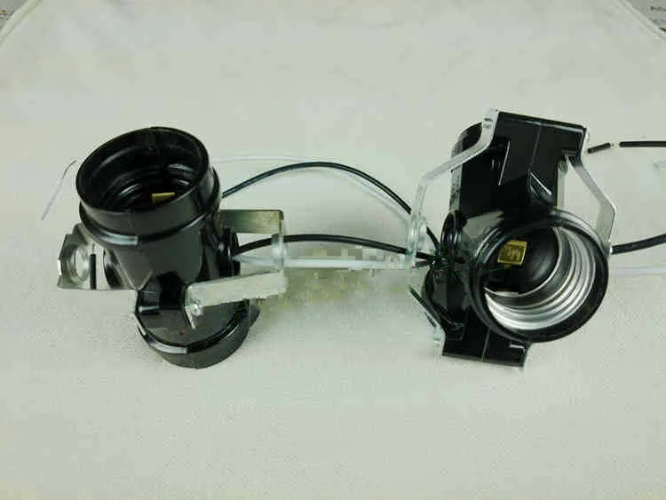 E14 bracket lamp holder LED pull tail screw mouth with European style candle crystal lamp holder