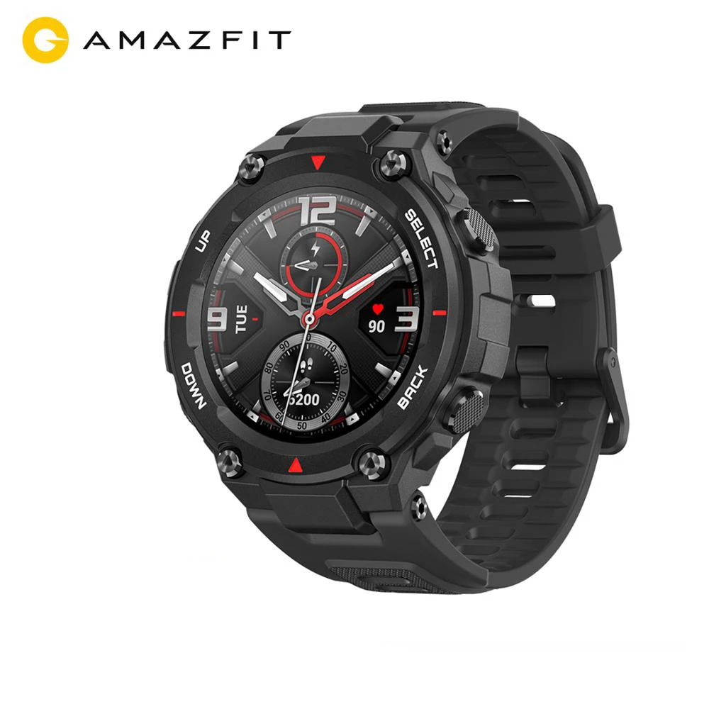 
Новый 2020 Amazfit T-rex в парк развлечений Smartwatch Управляйте музыкой без проблем и 5ATM Смарт-часы GPS/ГЛОНАСС 20 дней Время работы от аккумулятора MIL-STD для Android 