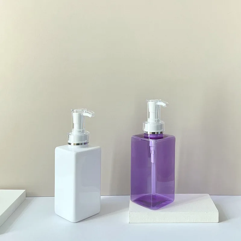 Custom plastic HDPE 500ml shampoo conditioner plastic bottles