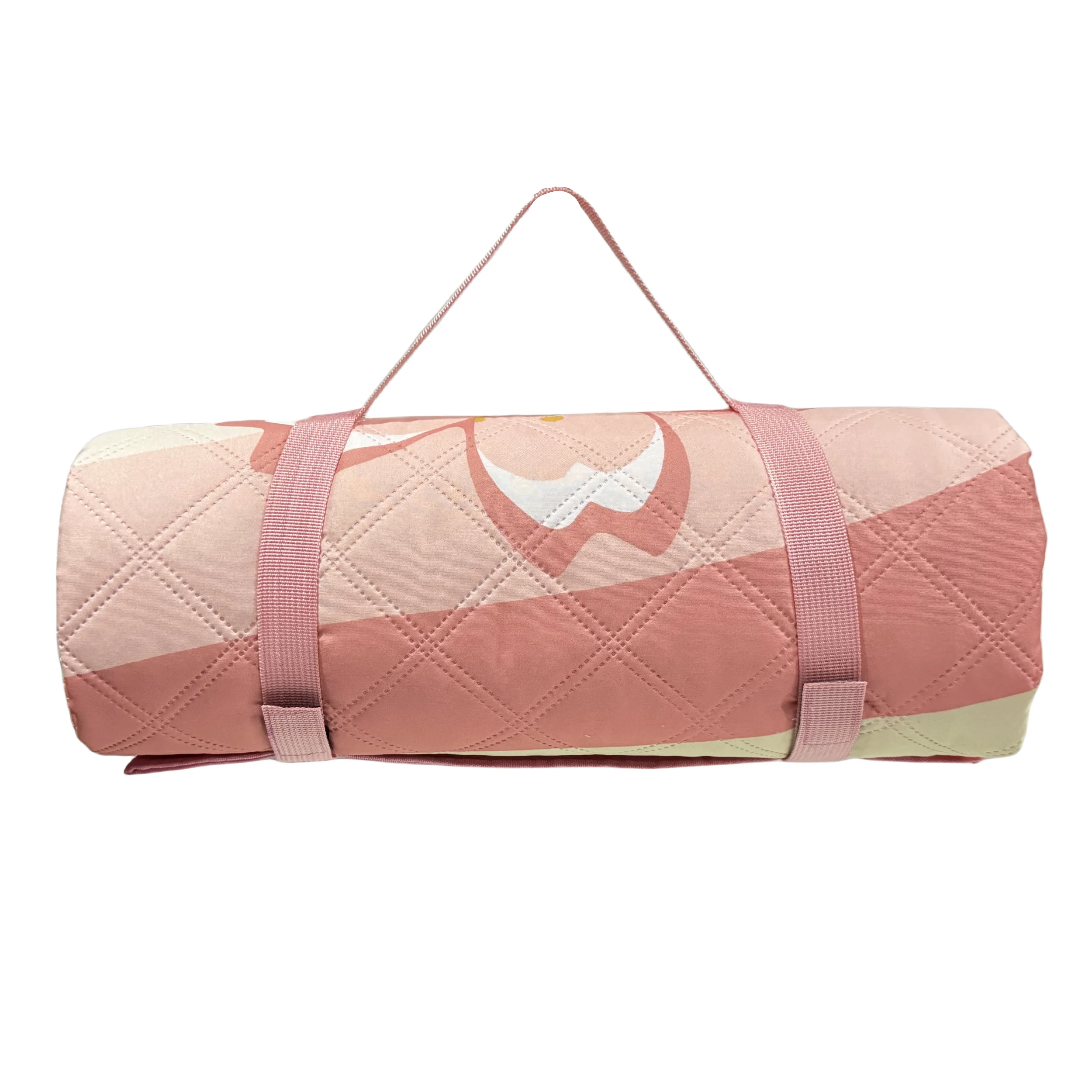 Outdoor camping equipment portable folding picnic blanket Ultrasonic glamping carpet Waterproof thickened beach lawn gear