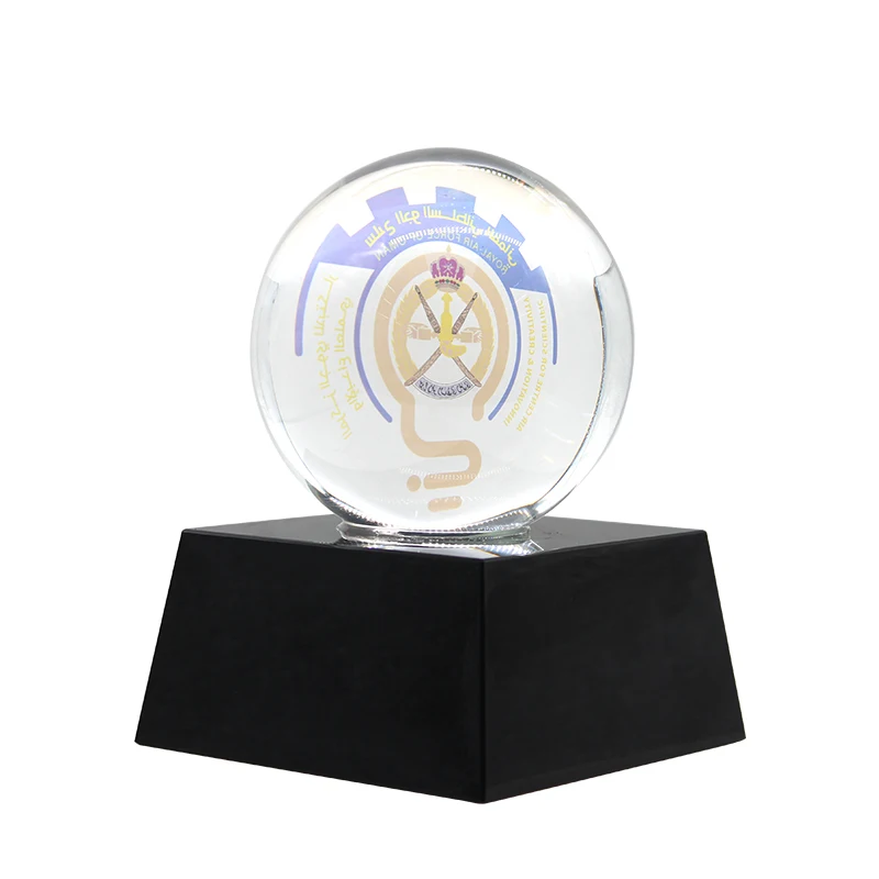 New design custom logo crystal crafts corporate souvenirs business gifts crystal trophy customization