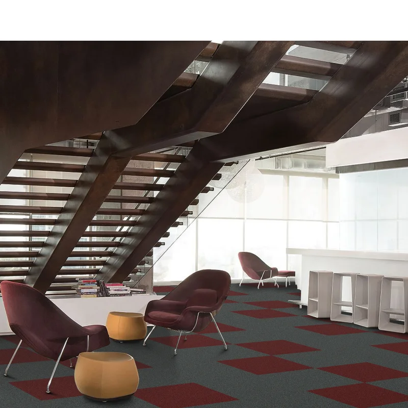 Kaili Luxury Commercial Grade Square Nylon Carpet Tiles for Hotel Home Office Use