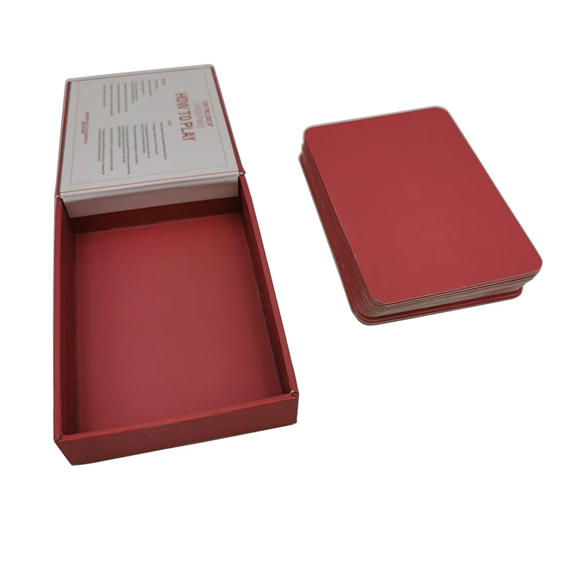 Custom printed pocket poker kids gift game cards tarot with convenient box manufacturer red white sublimation blank playing card