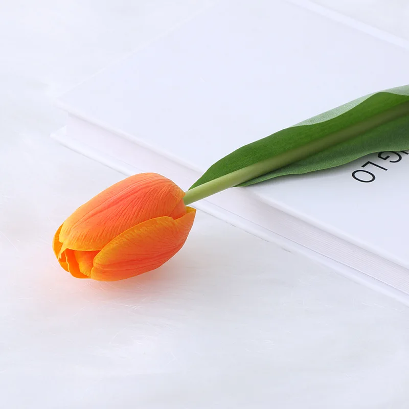 Factory wholesale real touch tulip home decorative flower table arrangement
