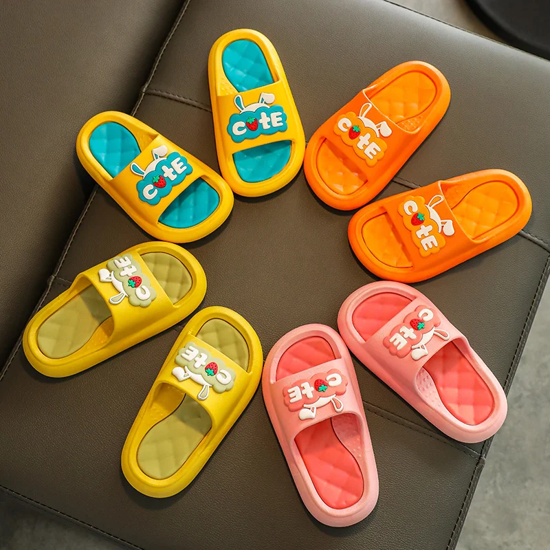 Детские тапочки принцессы для девочки, Нескользящие, водонепроницаемые, с мягкой подошвой, домашние тапочки, тапочки для ванной, Уличная обувь