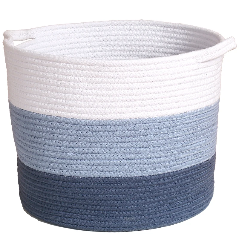 
Hot sale factory direct selling multi-function nice large home storage cotton rope basket 