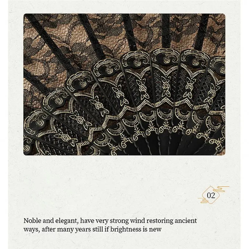 Spanish Lace Flower Fabric Silk Folding Hand Held Dance Fans Flower Party Prom Wedding Dancing Folding Lace Hand Fan