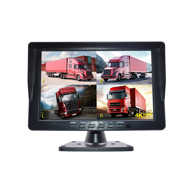 4 CH Car Black box 10.1 inch 1080P AHD IPS Display Night Vision CCTV Rear View Truck Camera System with Split Screen