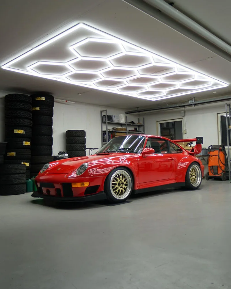 Hot Sale Led Hexagonal Light For The Car Showroom Garage Lamp Car Detailing Lights