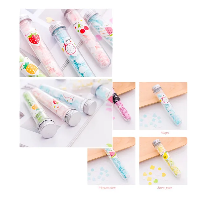 Travel bottle hand washing paper test tube flower type disposable soap paper soap sheet