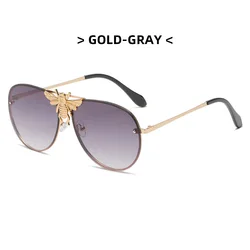 Hot Selling Spectacle Bee Sun Glasses Metal Frame Eyeglasses Shades Oval Color Changing Gafas De Sol Eyewear Unisex Sun