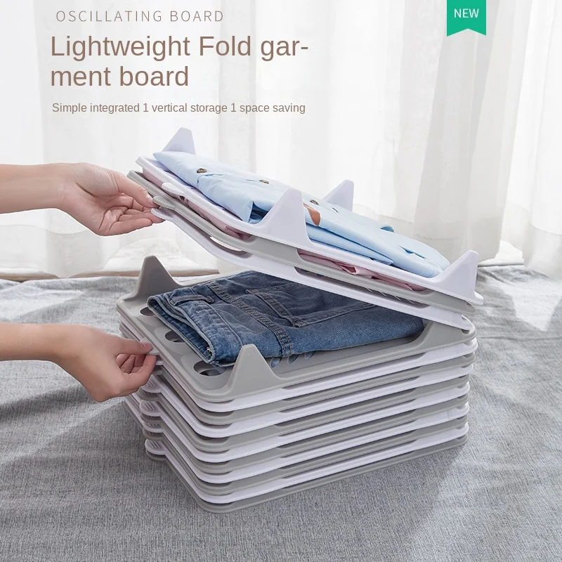 Multifunctional Lazy Clothes Folding Board Portable Shirt Dividers Laundry Stackable Board Clothes Storage Organizers