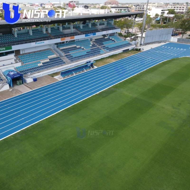 Unisport Approved Prefabricated Rubber Running Track Sport Flooring Running Track For School
