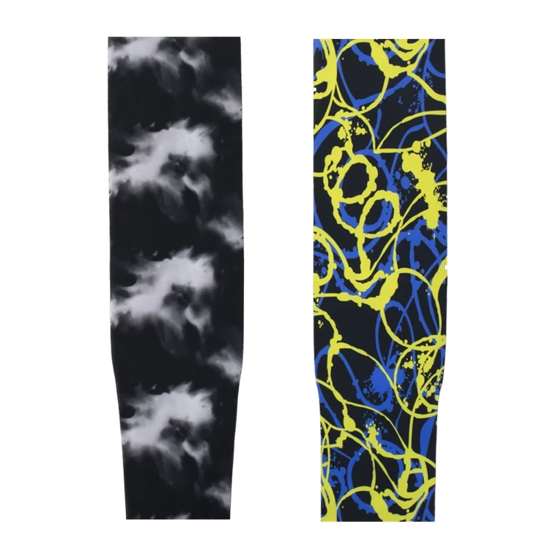 Outdoor Biking Sports  Customized Arm sleeves Seamless Unisex breathable Wrap Freeze Elasticity Sleeve Ice Silk Sleeves