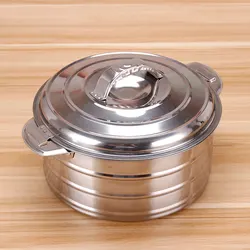 Stainless Steel Food Warmer Pot Casserole Food Storage Casserole Food Warmer Set For Kitchen