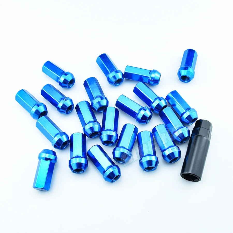 JDM Sport Car Wheel Locking Nut Brunt Blue/Black/Gold/Blue Auto Wheel Lug Nuts