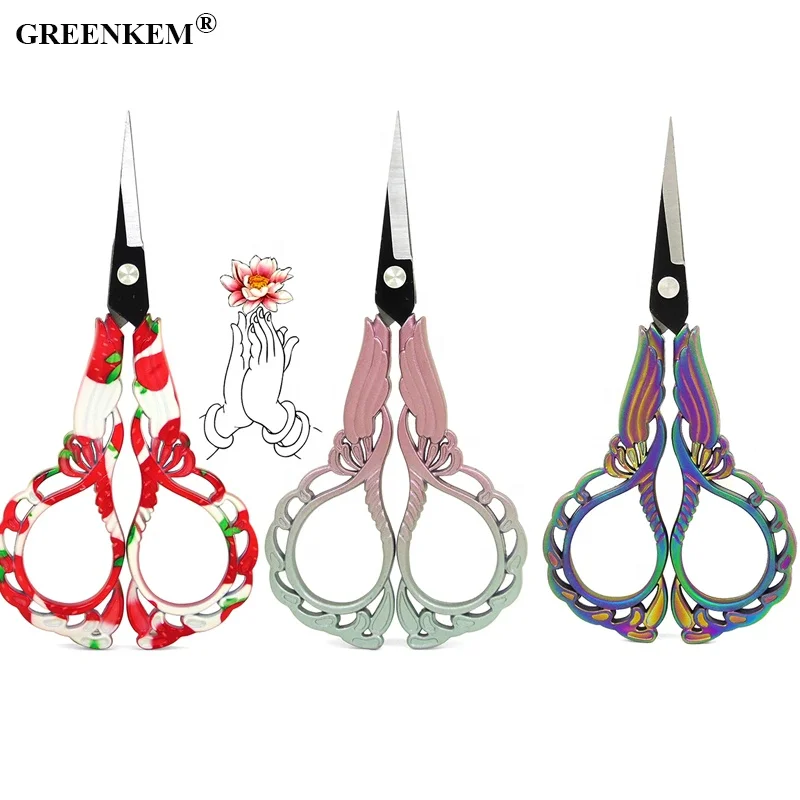 15 Colors High Quality Buddhist Orchid Scissors Plum Hands Lotus Chrysanthemum Manual Scissors Nail Tip Cutter