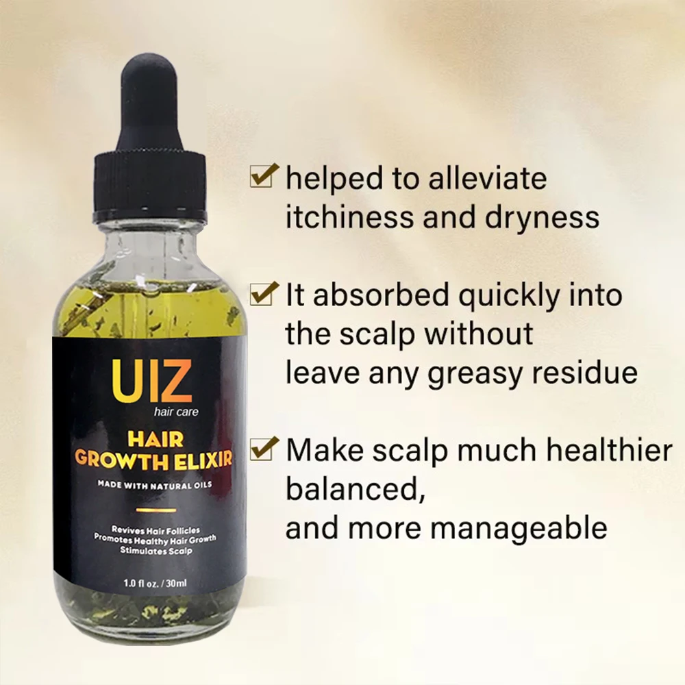 Hair Growth Serum natural essential oils and plant extracts healthy stimulate hair follicles grow Growth Hair Elixir