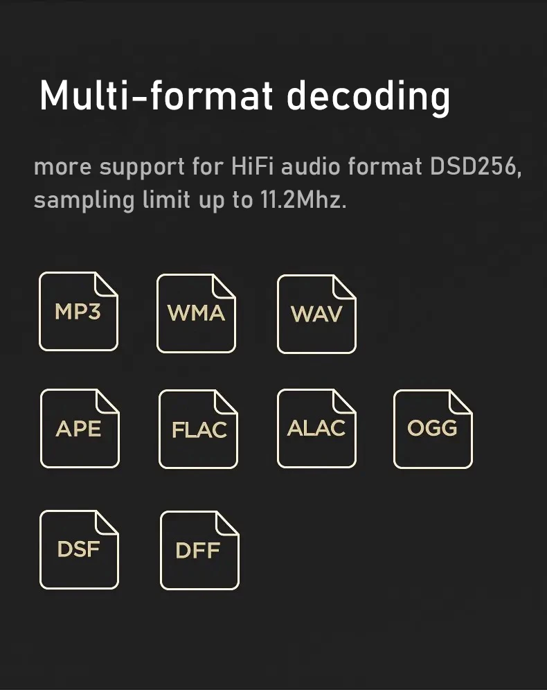 Hifi player Q3 audio player built in 32GB memory DSD256 decoding true lossless mp3 player