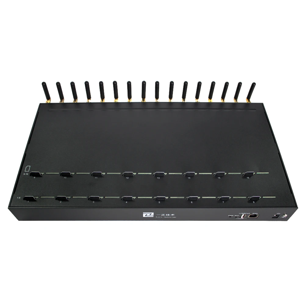 multi sim support call and sms modem 16 port 16 sim slots bulk sms and voice modem  voip  gsm wcdma  gateway
