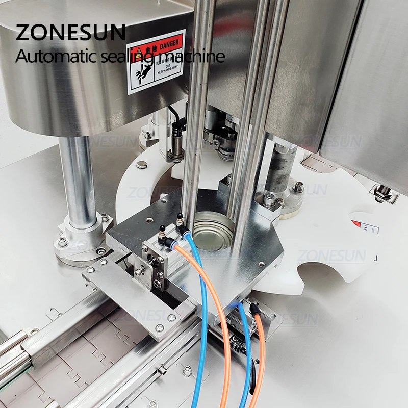 ZONESUN Automatic Round Bottle Fruit Glasses Aluminum Tin Cans Screw Plugging Capping Machine Tinplate Cover Sealing Machine