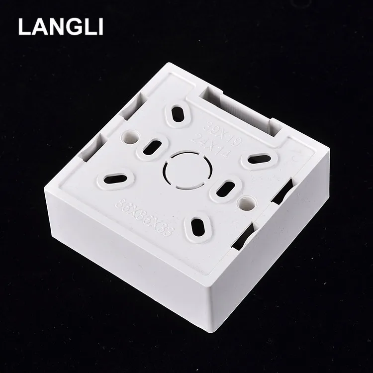 PVC Small Junction Box Cable Holes Waterproof Electrical Cable One Gang Switch Cctv Camera Junction Box Electronics