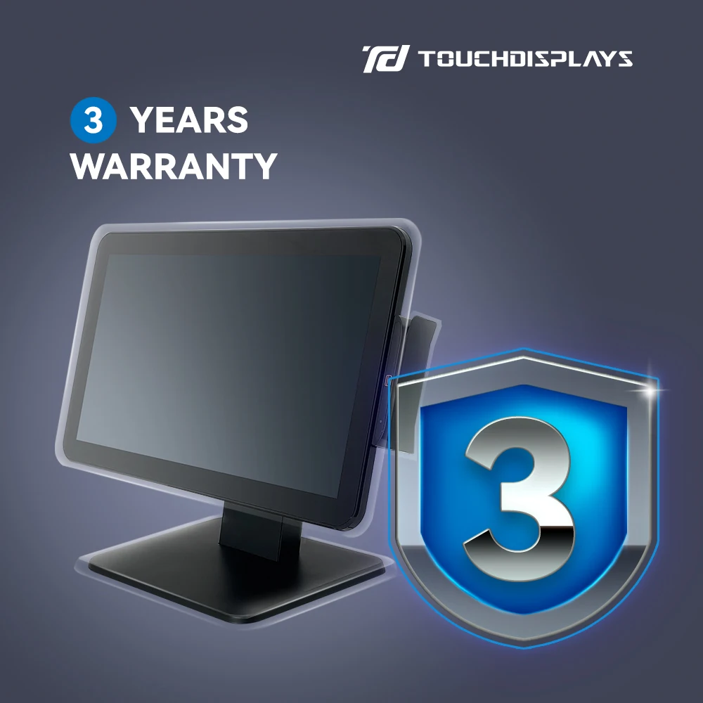 Touch Displays 15.6 inch dual digital touch screen restaurant keypad spectra pos machine