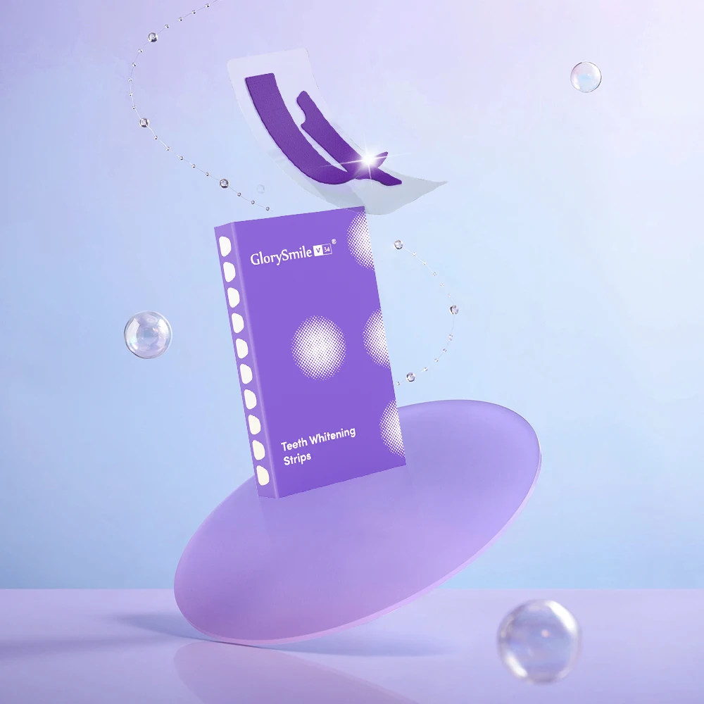 Wholesale Natural Charcoal PAP Non Peroxide Invisible Non Slip Dry Teeth Whitening Strips V34 Colour Corrector