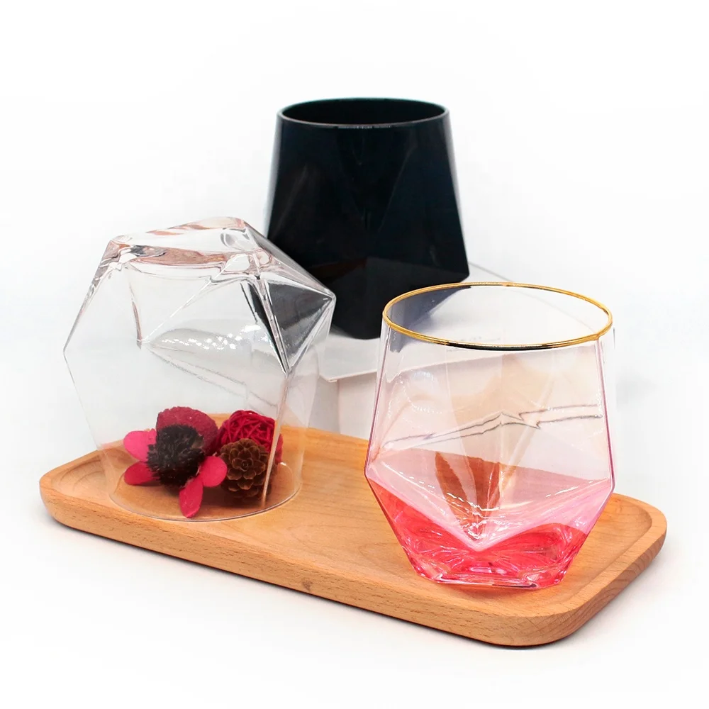 FEGNJUN hexagonal speckle design unique new style gold white electroplated gold candles jars for candles with gold rim