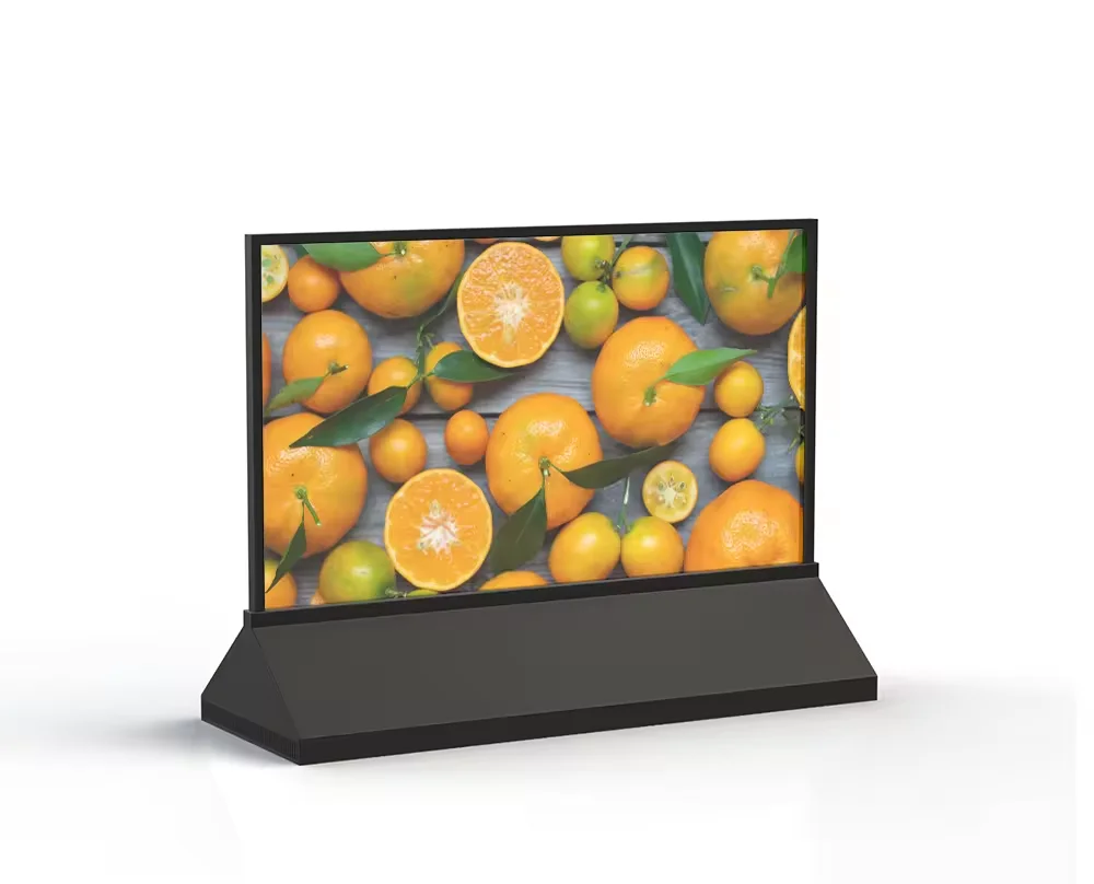EKAA 55 inch Super Slim Double Sides Transparent Oled Android Touch Advertising Screen Standing Digital Signage